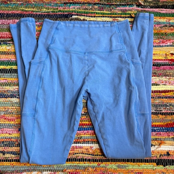 Aerie Offline High-Waisted Moto Leggings in Blue – Size Medium - Picture 1 of 2